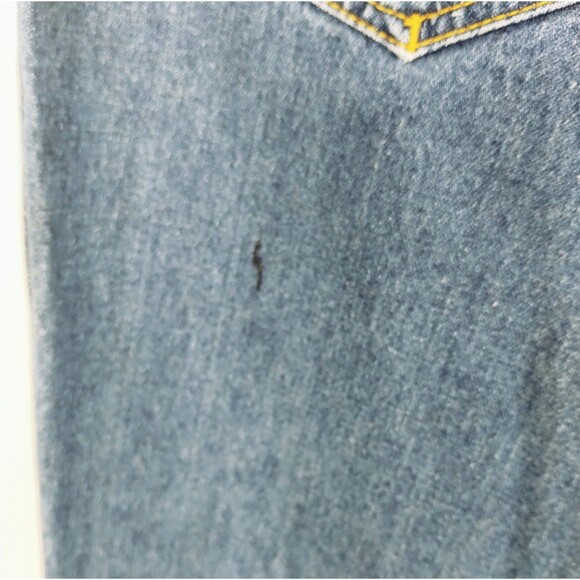Brittania Jeans Size 30x35 High Rise Straight Leg Raw Hem Cotton Blue VTG Retro - Picture 11 of 12